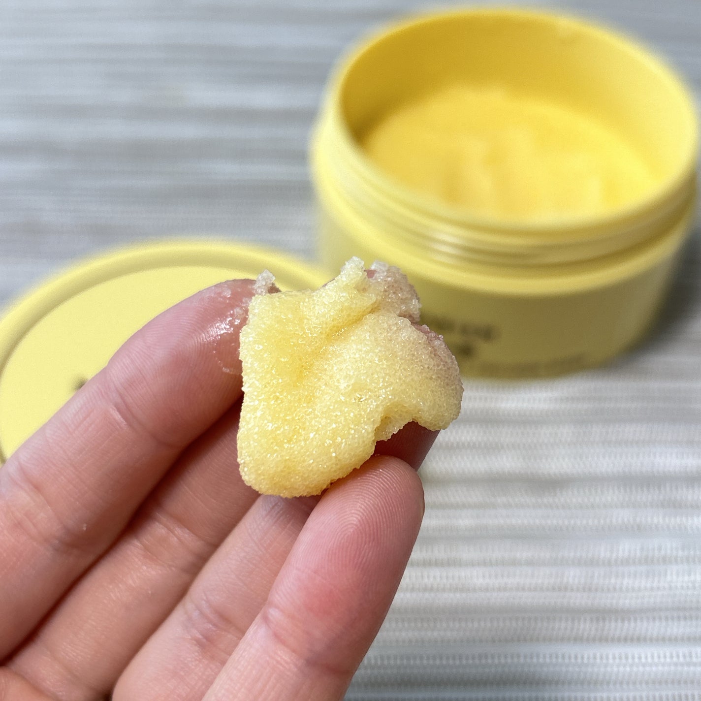 Q+Me スウィートボムタラソスクラブレモンティーの香り/AGARISM/バスト・ヒップケアを使ったクチコミ(2枚目)