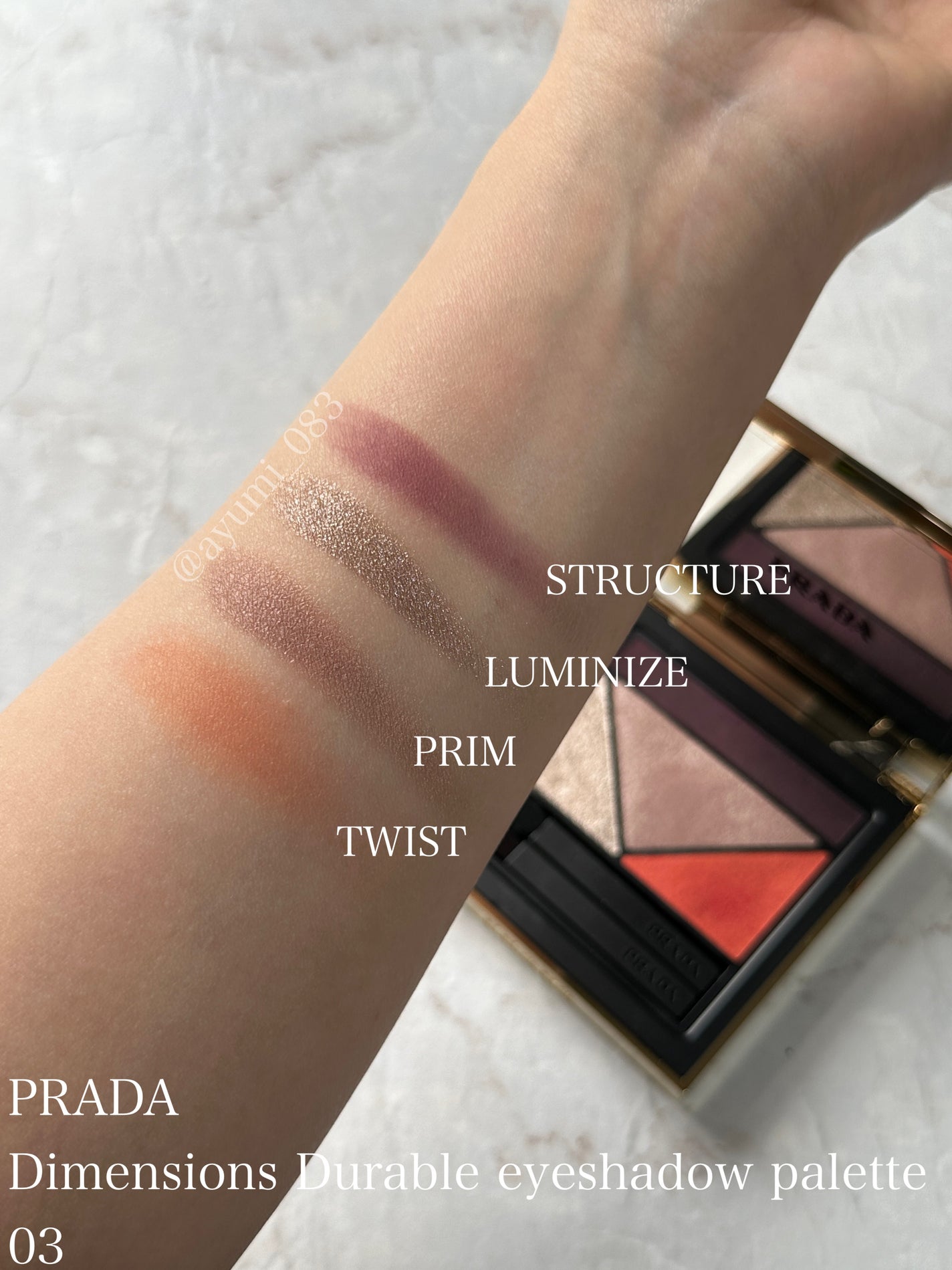 ダイメンションズ マルチエフェクト アイシャドウ/PRADA BEAUTY/アイシャドウパレットを使ったクチコミ(2枚目)