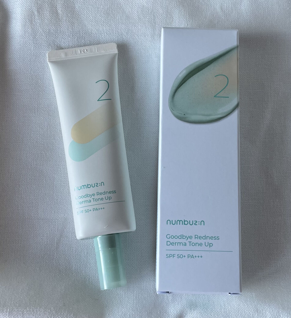2番 赤みカバーグリーントーンアップクリーム/numbuzin/化粧下地を使ったクチコミ（1枚目）