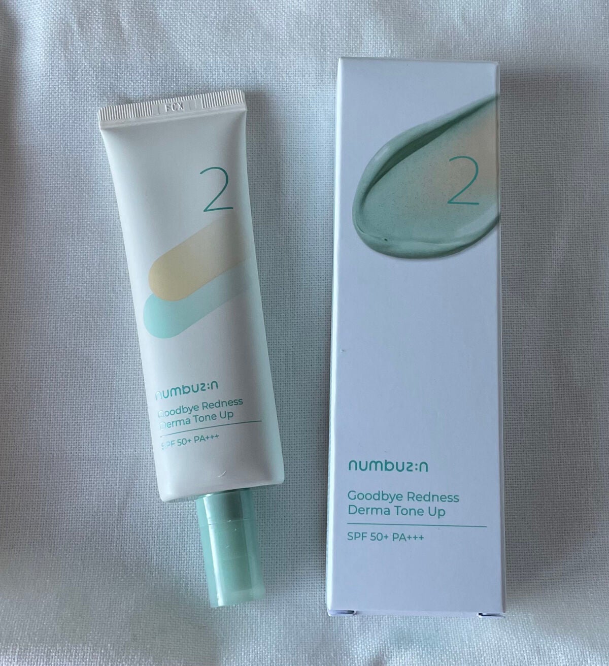 2番 赤みカバーグリーントーンアップクリーム/numbuzin/化粧下地を使ったクチコミ(1枚目)
