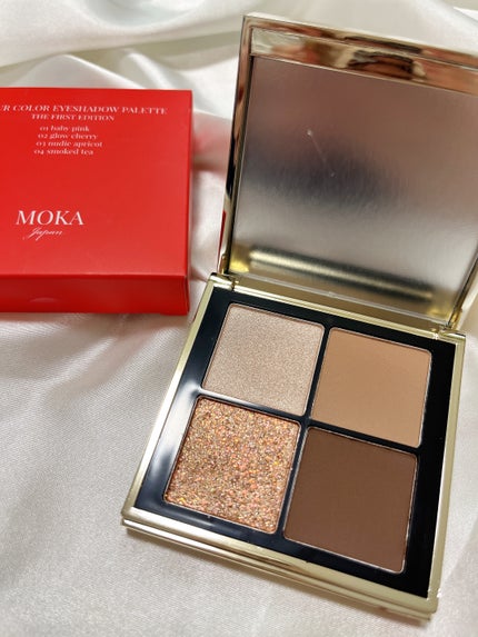 4色アイシャドウパレット 04 smoked tea/MOKA Japan cosmetics/アイシャドウパレットの画像
