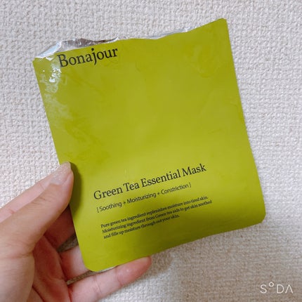 グリーンティーエッセンシャルマスク/Bonajour/シートマスク・パックを使ったクチコミ(1枚目)