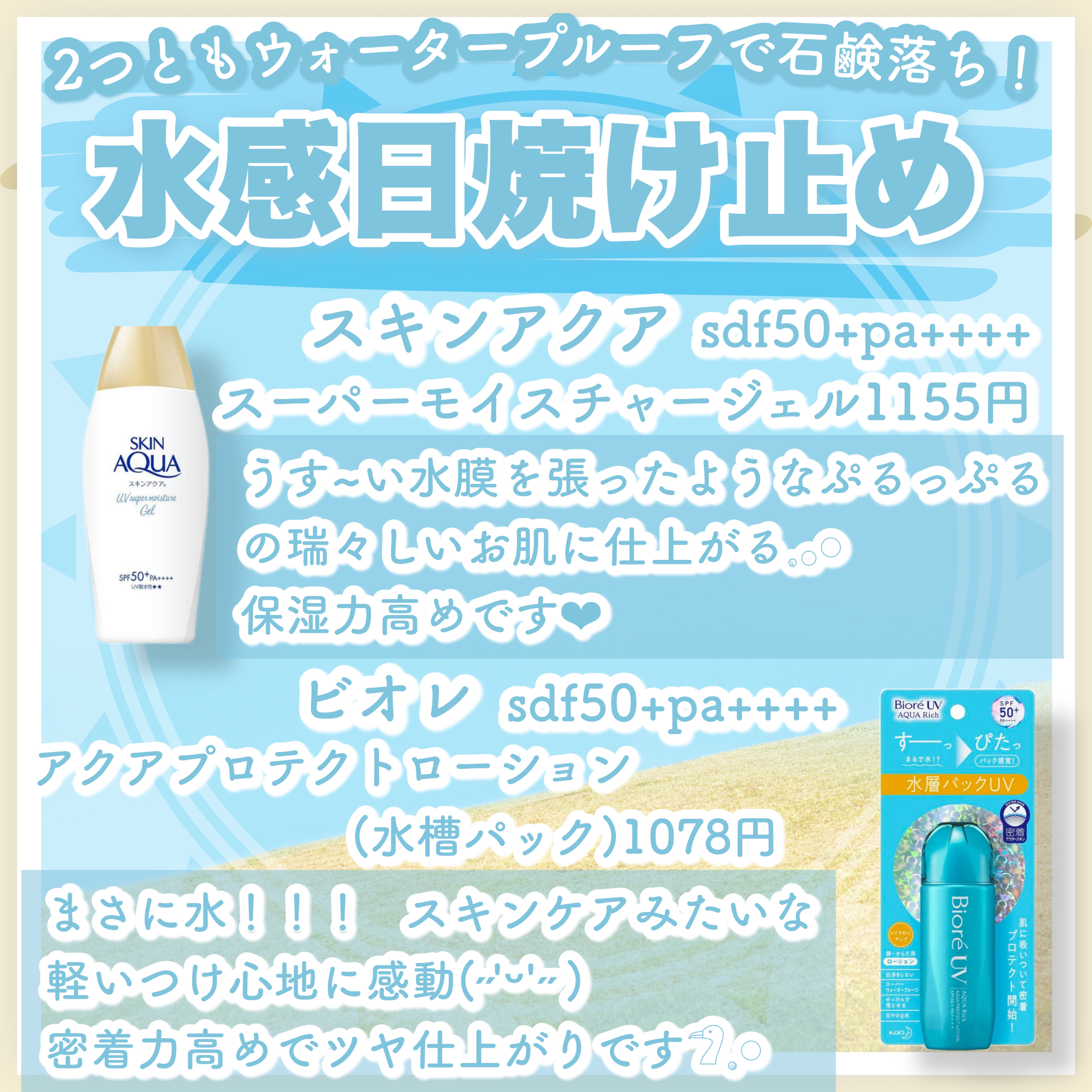 スキンアクア スーパーモイスチャージェル/スキンアクア/日焼け止めジェルを使ったクチコミ（2枚目）