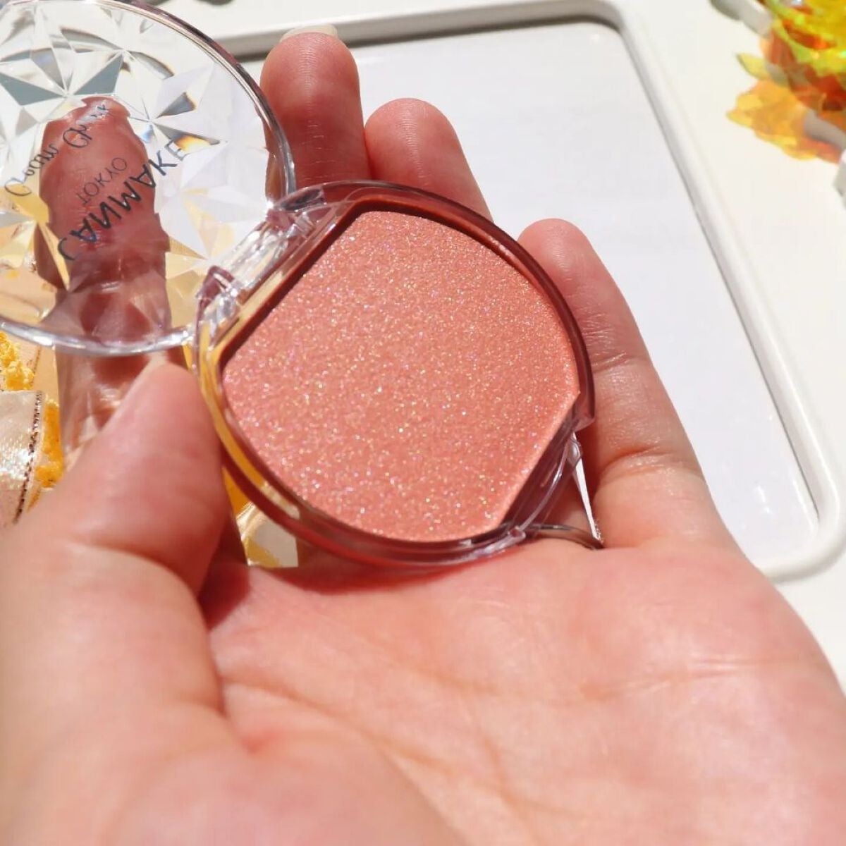 クリームチーク(パールタイプ)/キャンメイク/ジェル・クリームチークを使ったクチコミ(4枚目)