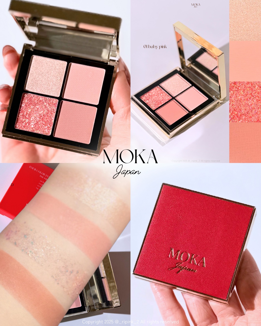 4色アイシャドウパレット/MOKA Japan cosmetics/アイシャドウパレットを使ったクチコミ（1枚目）