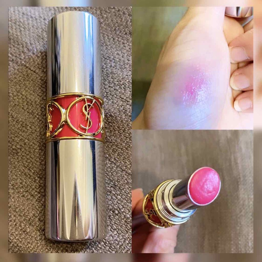 ヴォリュプテ ティントインバーム No.11 プレイミーフューシャ/YVES SAINT LAURENT BEAUTE/口紅を使ったクチコミ（2枚目）