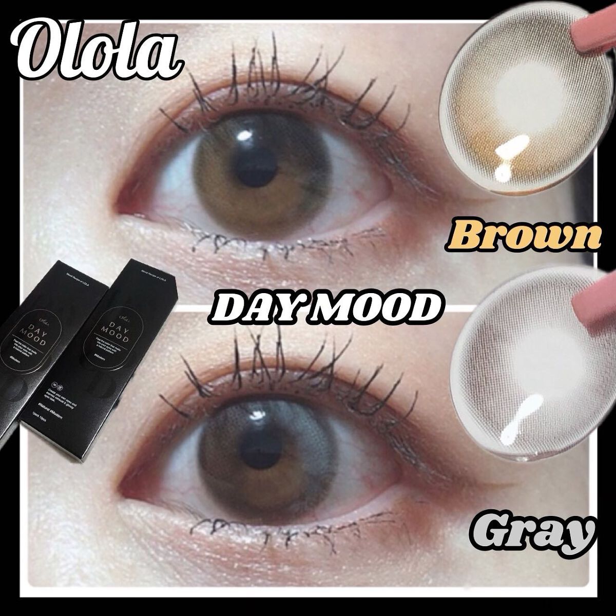 デームードワンデー(DAYMOOD 1day) 02 グレー/OLOLA/ワンデー（１DAY）カラコンを使ったクチコミ（1枚目）