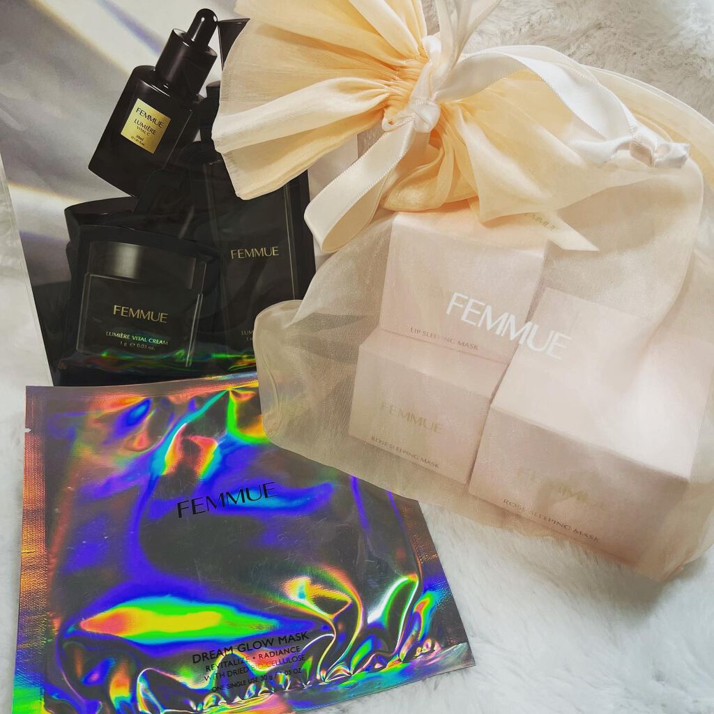 ドリームグロウマスク RR(透明感・キメ)/FEMMUE/シートマスク・パックを使ったクチコミ(3枚目)