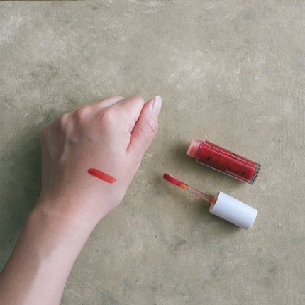 オーガニックリップアップルージュ 03 パーシモンレッド/アクア・アクア/リップグロスの画像