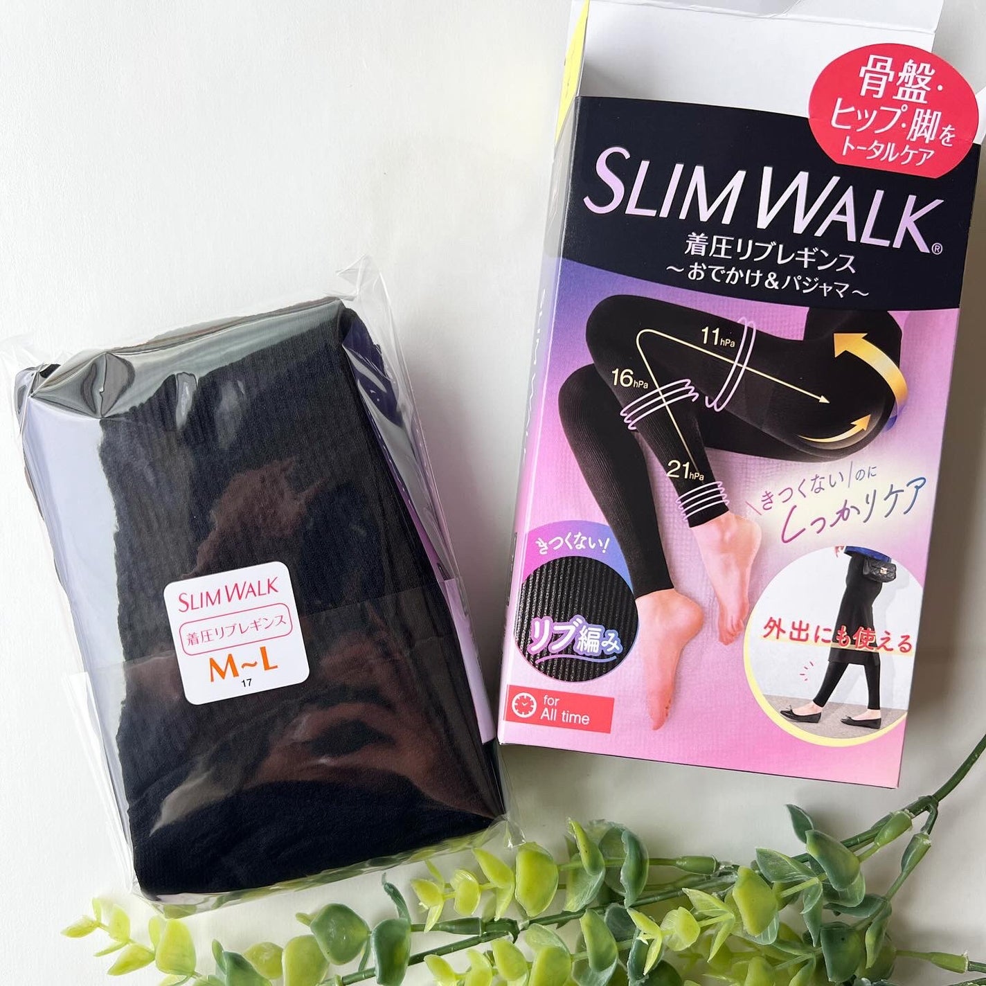 着圧リブレギンス/SLIMWALK/着圧ソックス・レギンスを使ったクチコミ(4枚目)