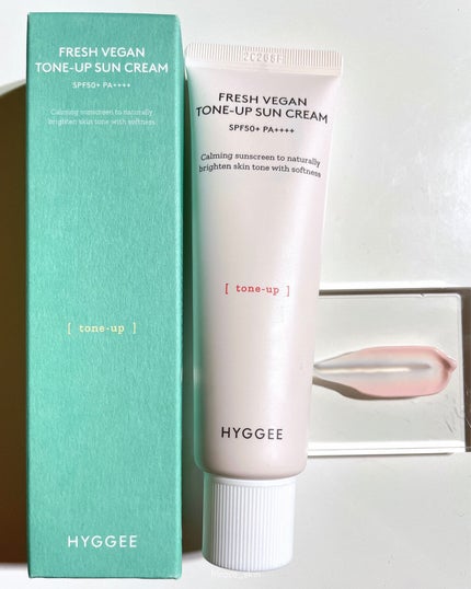 フレッシュヴィーガントーンアップサンクリーム/HYGGEE/日焼け止めクリームを使ったクチコミ(9枚目)