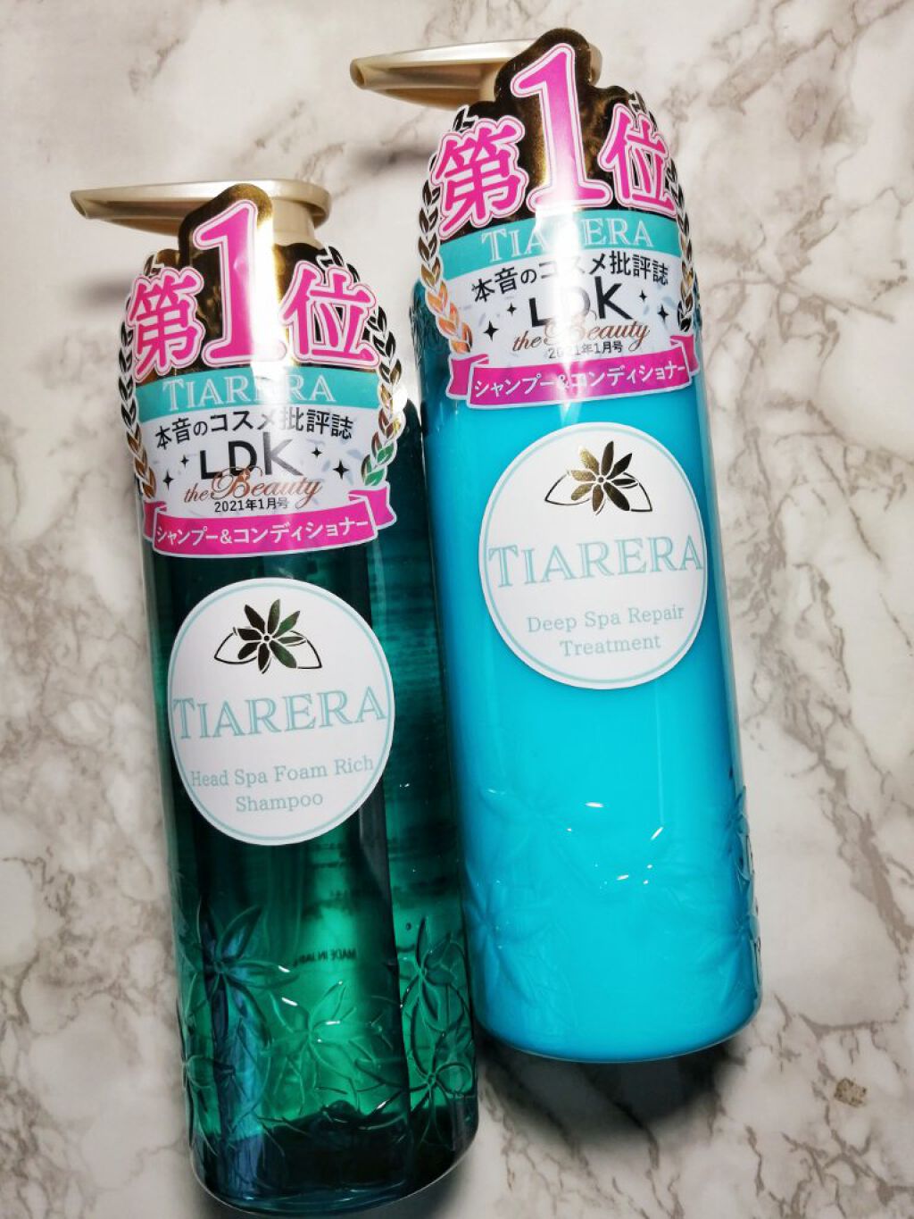 ヘッドスパフォームリッチシャンプー／ディープスパリペアトリートメント/TIARERA/市販シャンプーを使ったクチコミ（1枚目）
