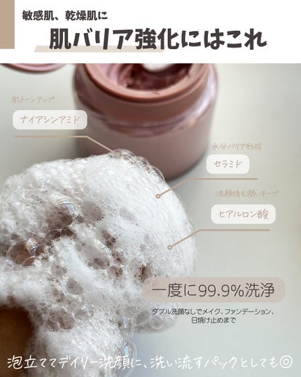 ヴィーガンパッククレンザー/WHIPPED/洗顔フォームを使ったクチコミ(5枚目)