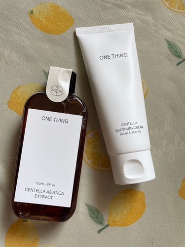 ONE THING センテラスージングクリームのクチコミ「ONE THING
ツボクサエキス
センテラアジアチカ
CENTELLA SOOTHING C.....」（1枚目）