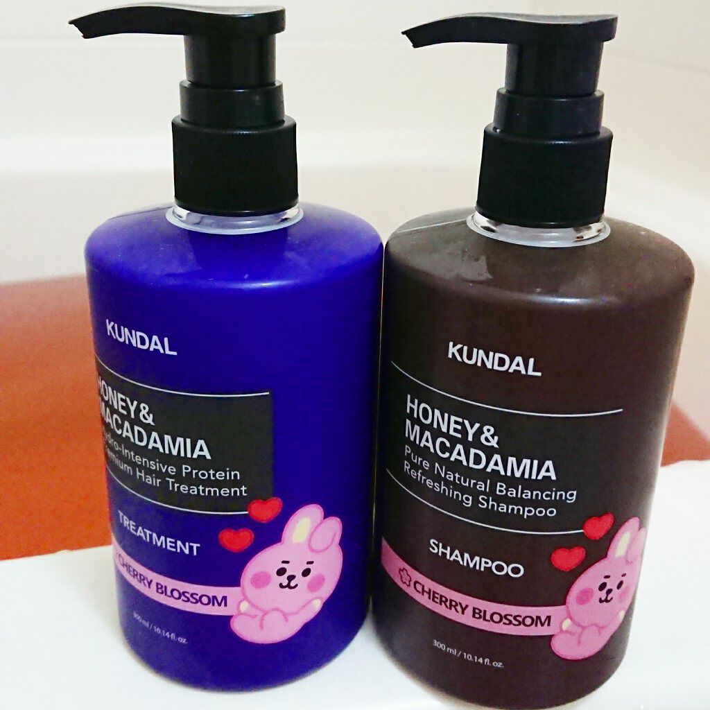 ハニー&マカデミアシャンプー／トリートメント  チェリーブラッサム Cherry blossom/KUNDAL/シャンプー・コンディショナーを使ったクチコミ（1枚目）