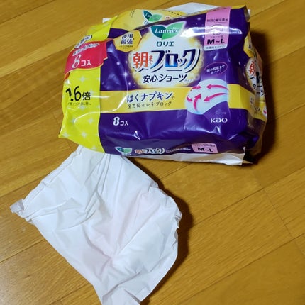 朝までブロック 安心ショーツタイプ(M-L 5コ入)/ロリエ/ナプキンを使ったクチコミ(1枚目)