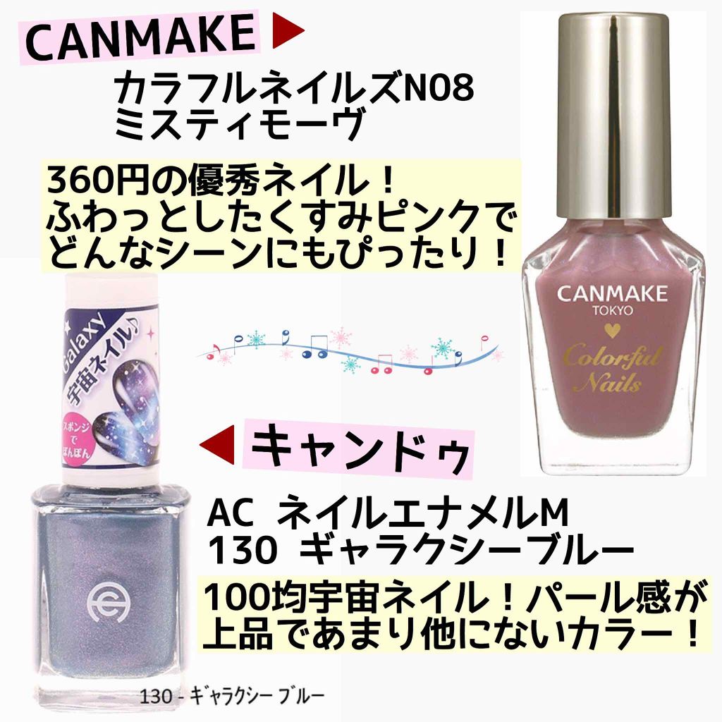 カラフルネイルズ/キャンメイク/マニキュアを使ったクチコミ(3枚目)