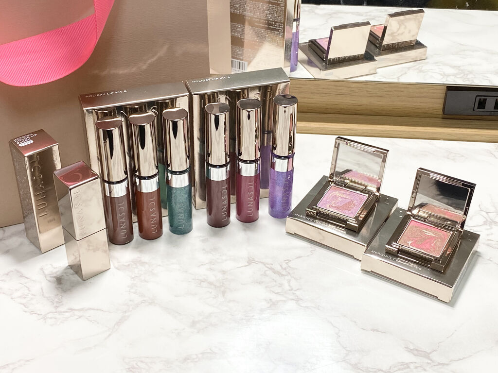 マージングカラーリップブラッシュ EX02 Magnolia Mauve/LUNASOL/口紅を使ったクチコミ（1枚目）