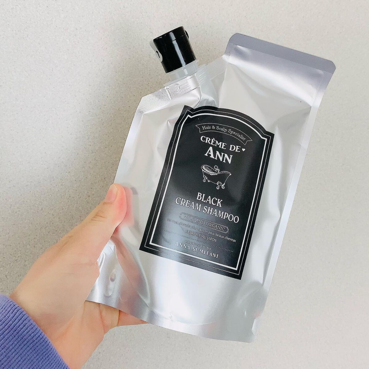 ブラッククリームシャンプー/creme de Ann/市販シャンプーを使ったクチコミ（1枚目）