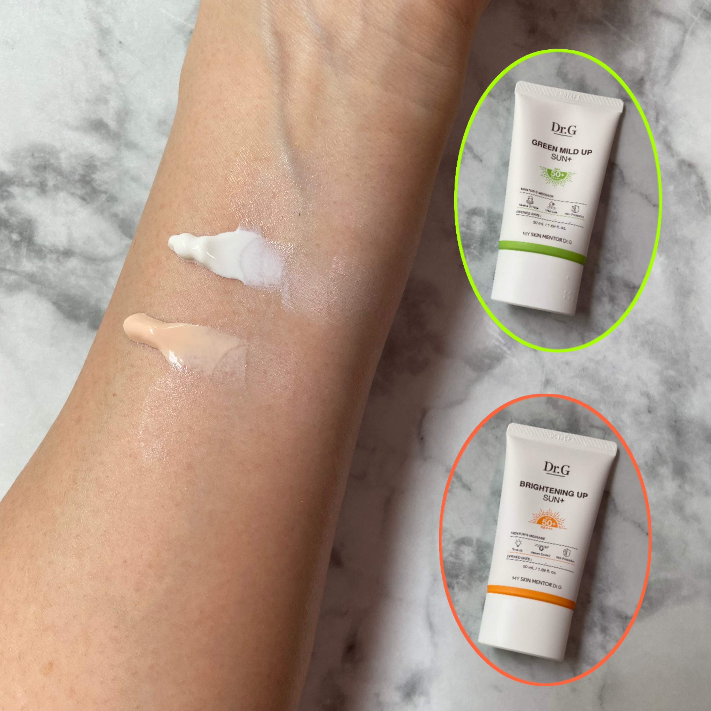 グリーンマイルドアップサンプラス/Dr.G/日焼け止めクリームを使ったクチコミ（2枚目）