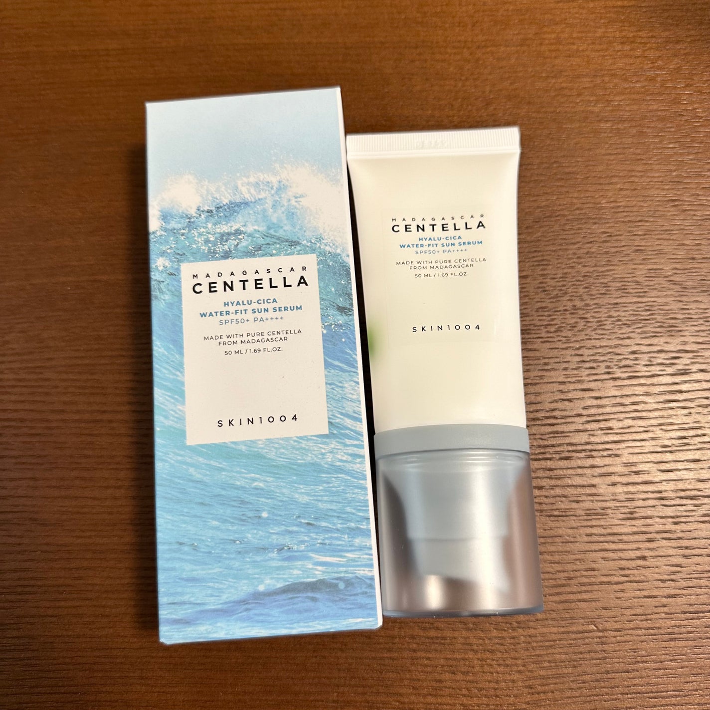 ヒアルーシカ ウォーターフィット サンセラム/SKIN1004/日焼け止めローションを使ったクチコミ(1枚目)