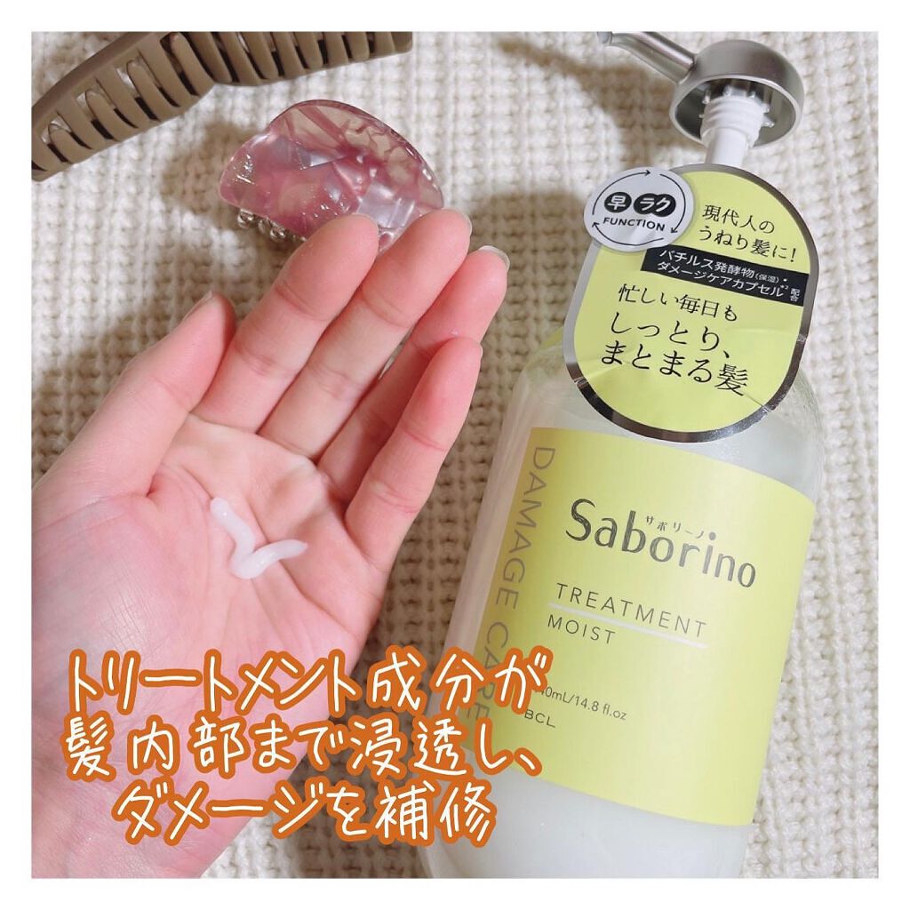 ハヤラクシャンプー モイスト/トリートメント モイスト ヘアトリートメント本体/サボリーノ/市販シャンプーを使ったクチコミ（2枚目）
