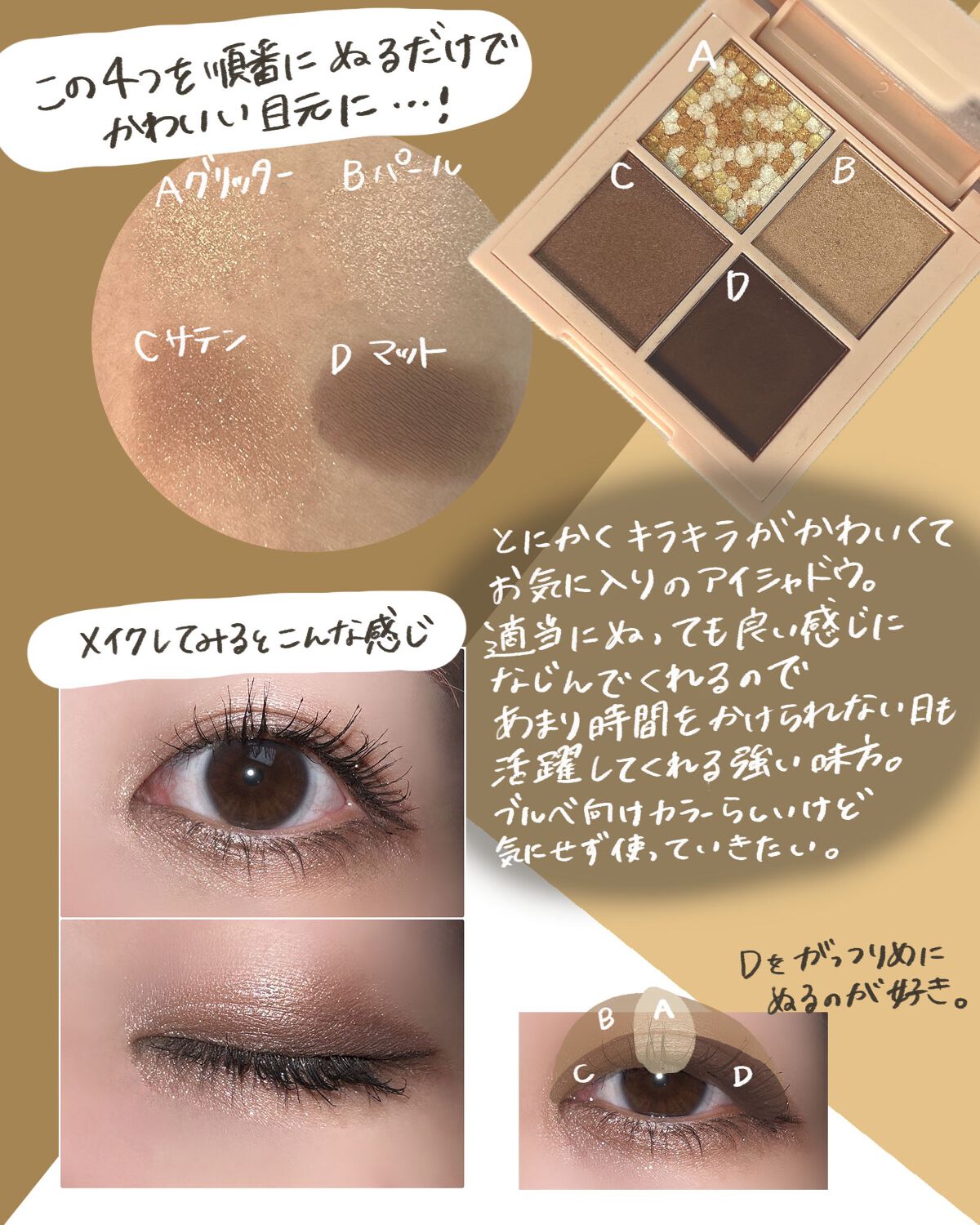 レブロン ダズル アイシャドウ クアッド/REVLON/アイシャドウパレットを使ったクチコミ（2枚目）