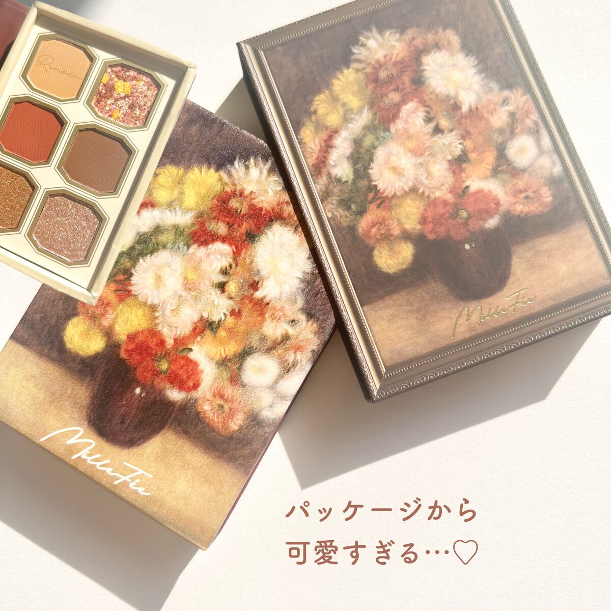 絵画アイシャドウパレット 02 花束/MilleFée/アイシャドウパレットを使ったクチコミ（2枚目）