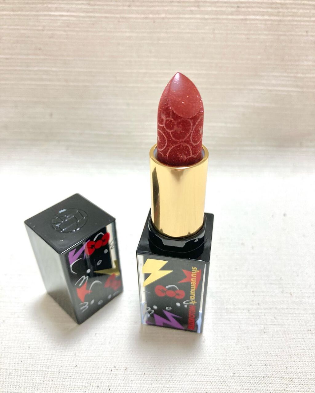 ルージュ アンリミテッド ディスコ グリッツ ダズリングヌード/shu uemura/口紅を使ったクチコミ（3枚目）