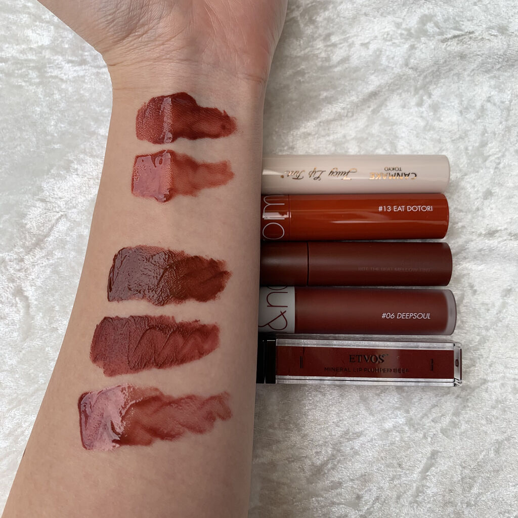 ミネラルリッププランパー ディープ ブリックローズ/エトヴォス/リッププランパーを使ったクチコミ（2枚目）