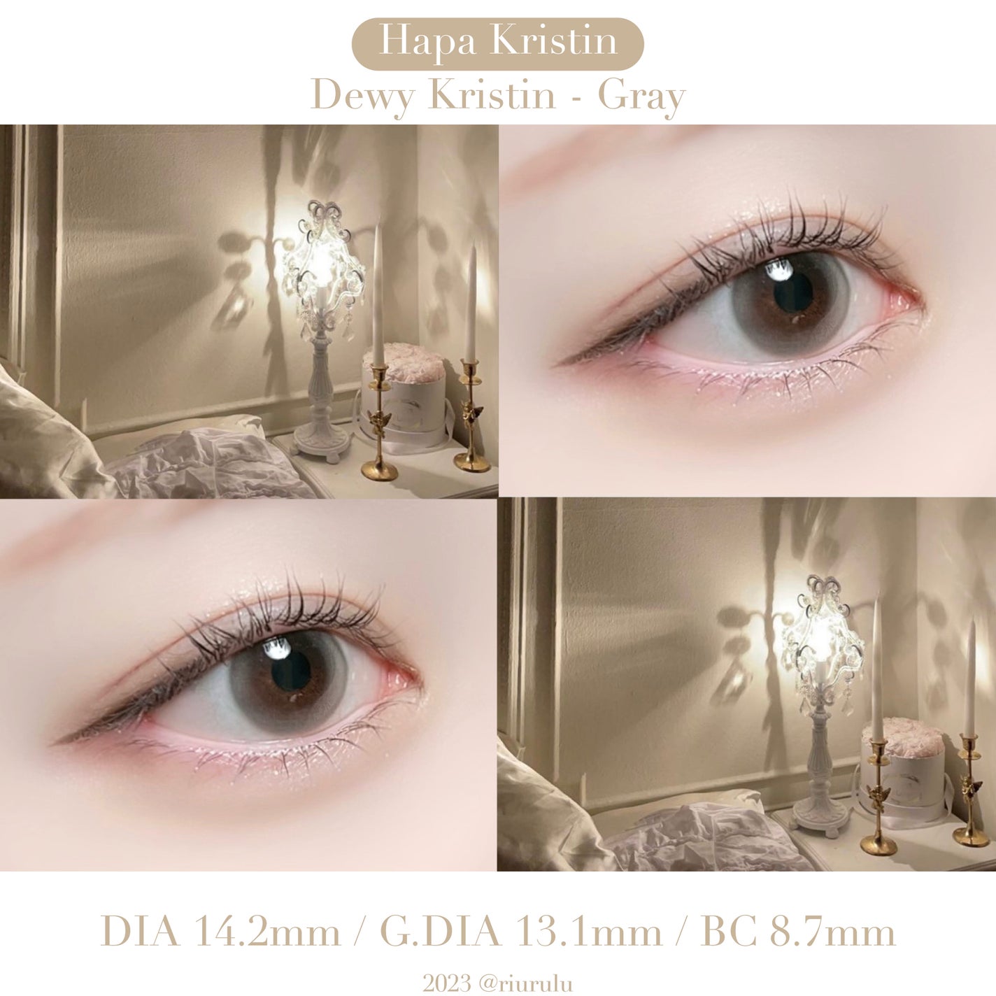 デューイクリスティン グレー/Hapa kristin/カラーコンタクトレンズを使ったクチコミ(1枚目)