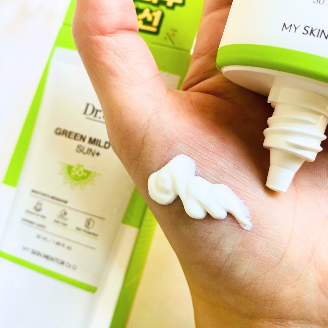 グリーンマイルドアップサンプラス/Dr.G/日焼け止めクリームを使ったクチコミ（3枚目）