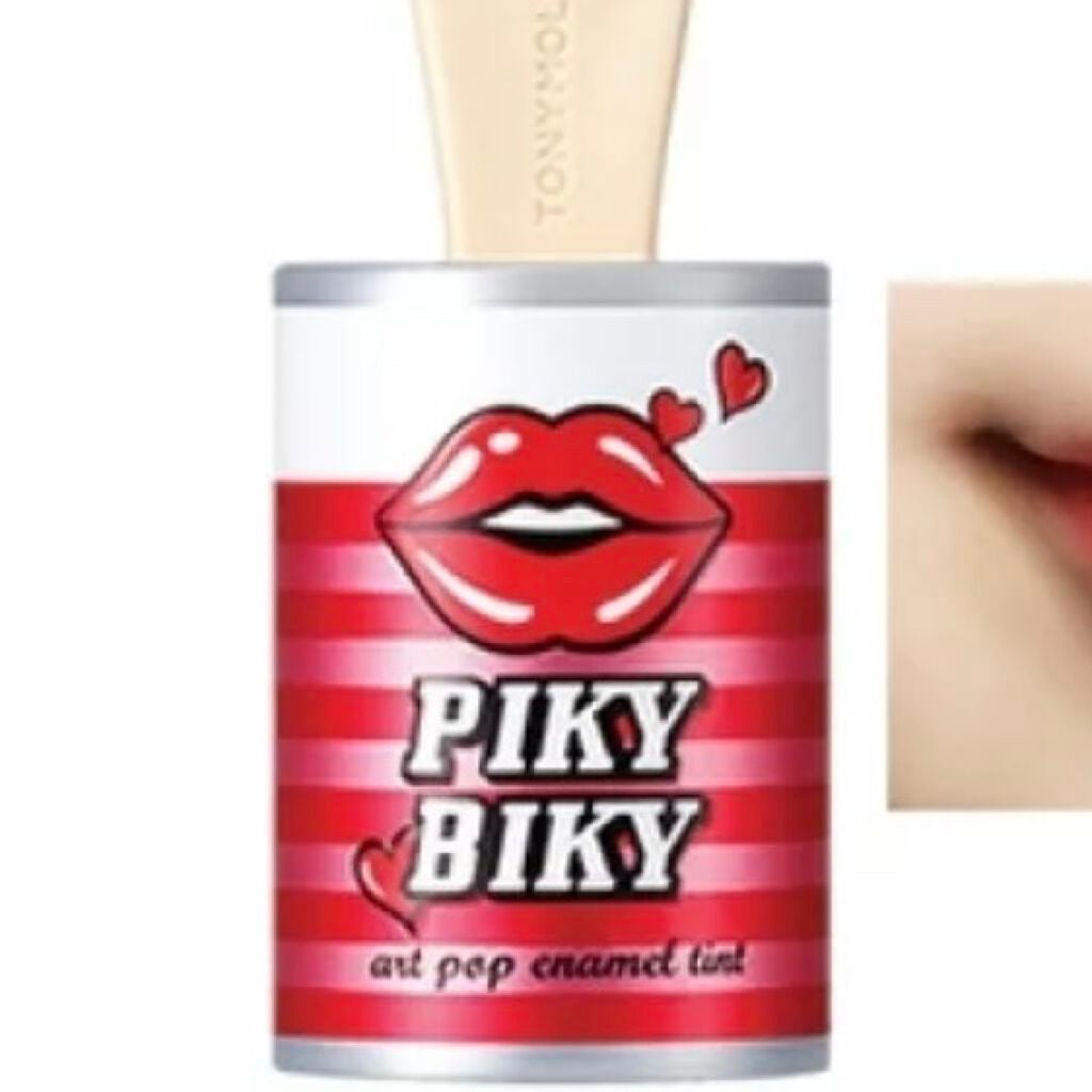 ピキビキ アートポップ エナメル ティント/TONYMOLY/リップティントを使ったクチコミ(1枚目)