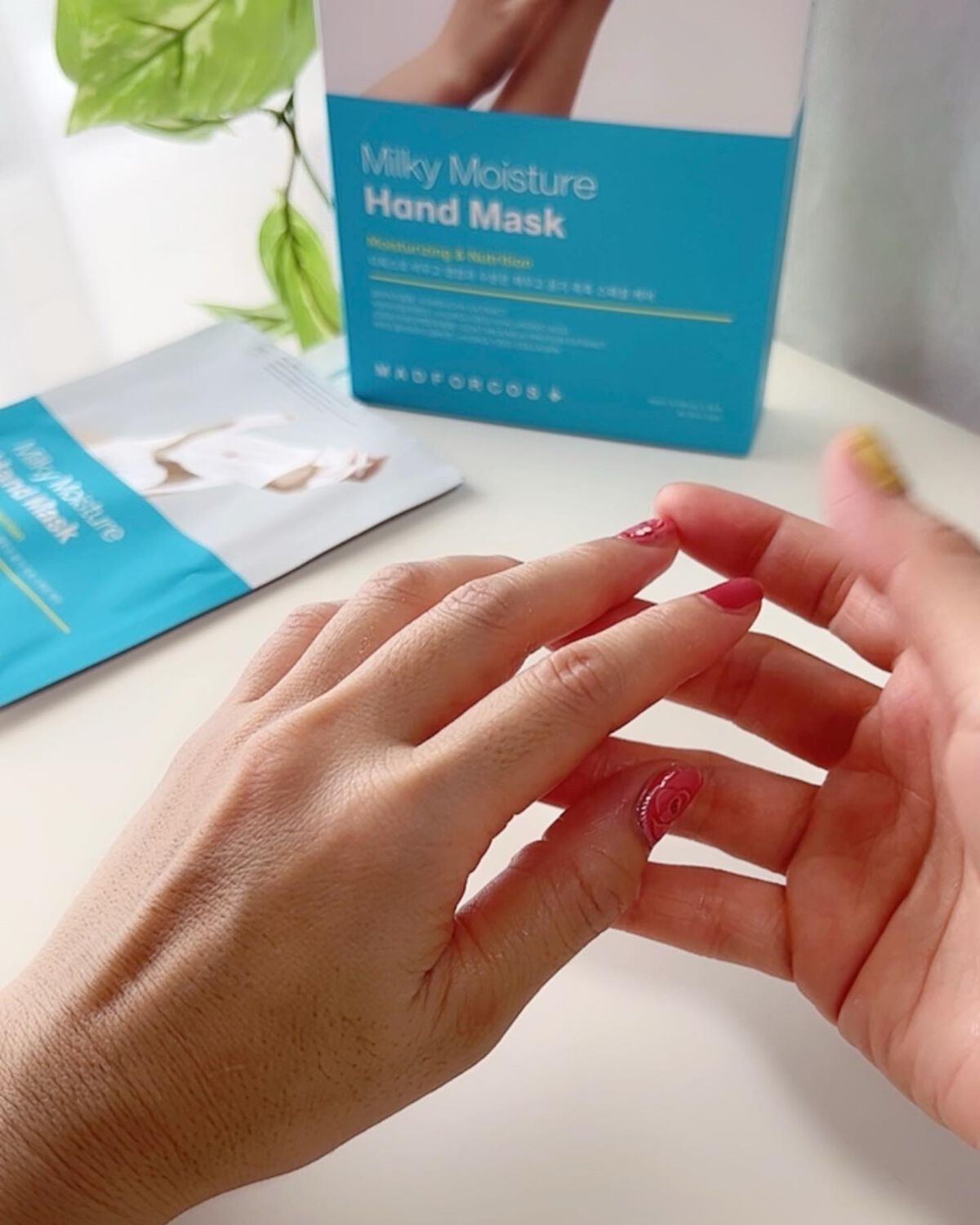 ミルキーモイスチャーハンドマスク/MADFORCOS/ハンドクリームを使ったクチコミ（3枚目）