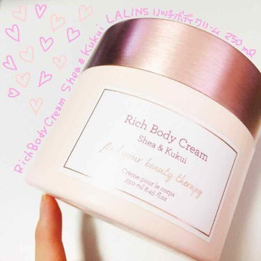 Laline シア＆ククイ リッチボディクリームのクチコミ「#lalins #sheaandkukui﻿
#richbodycream 🌸⑅*.♡﻿
﻿
.....」（1枚目）