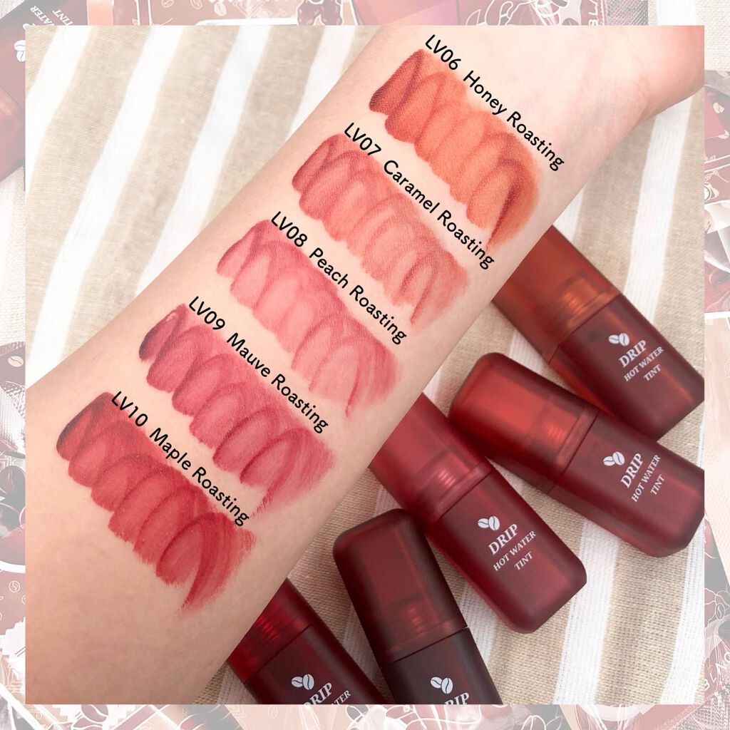 ドリップホットウォーターティント/BLACK ROUGE/リップティントを使ったクチコミ（3枚目）