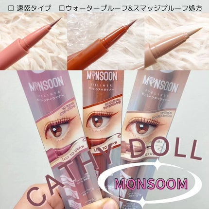 モンスーンアイライナー/CathyDoll/リキッドアイライナーを使ったクチコミ(3枚目)