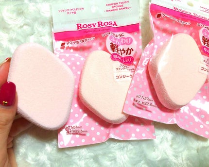 シフォンタッチスポンジN ダイヤ型/ロージーローザ/パフ・スポンジを使ったクチコミ(2枚目)