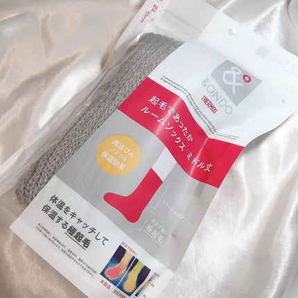 起毛であったかルームソックス ミドル丈/&ONDO/暖かい靴下を使ったクチコミ(7枚目)