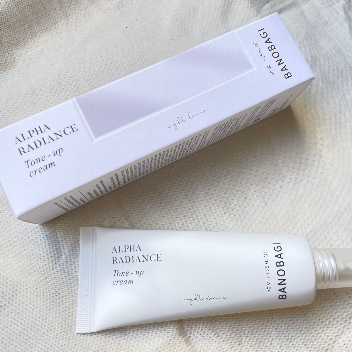 アルファ ラディアンス トーンアップクリーム/BANOBAGI/フェイスクリームを使ったクチコミ(1枚目)
