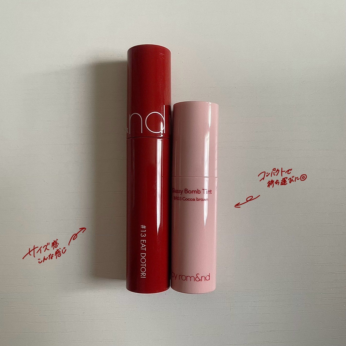 アンドバイロムアンド グラッシーボムティント/&nd by rom&nd/リップティントを使ったクチコミ(2枚目)