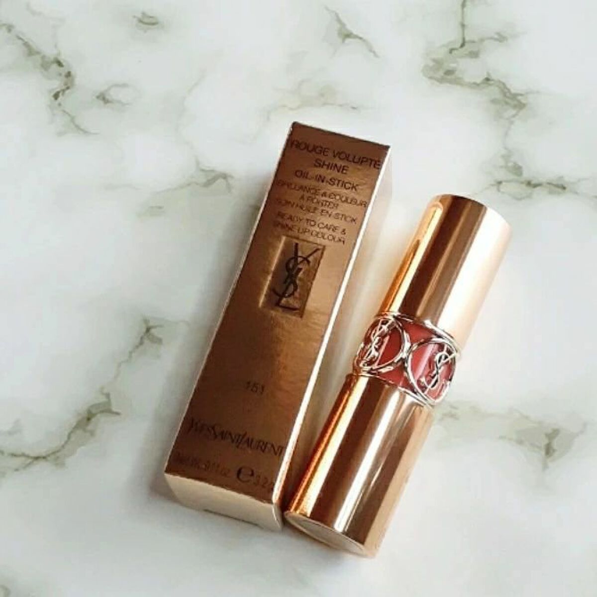 ルージュ ヴォリュプテ シャイン/YVES SAINT LAURENT BEAUTE/口紅を使ったクチコミ(1枚目)