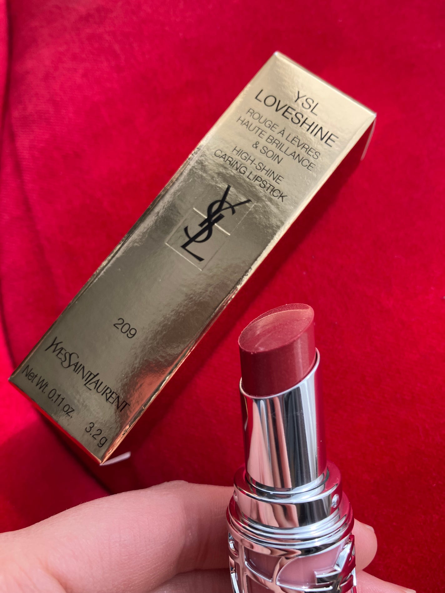 【新品未使用 】YSL イヴサンローラン ラブシャインリップスティック209P 2024年春新作口紅】YSL ラブシャイン リップスティック|YVES