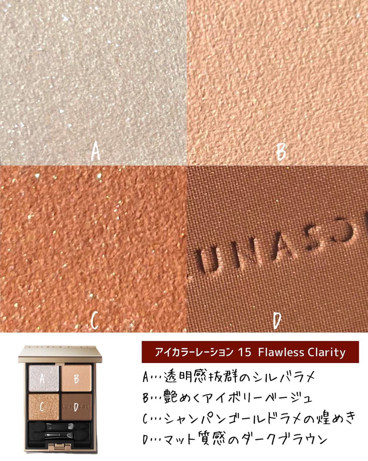 アイカラーレーション/LUNASOL/アイシャドウパレットを使ったクチコミ（3枚目）