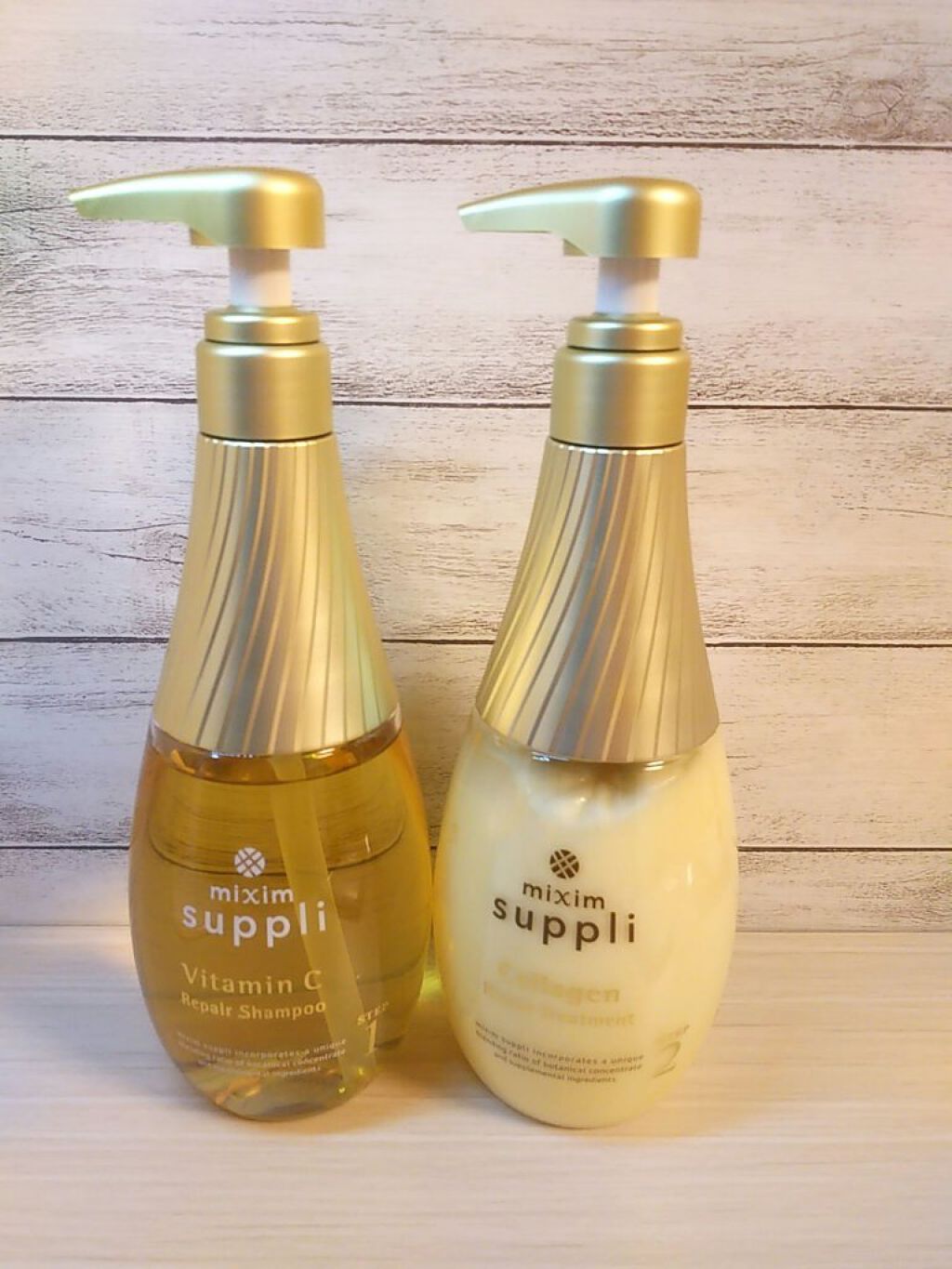 ビタミン リペアシャンプー／コラーゲン リペアヘアトリートメント/mixim suppli/市販シャンプーを使ったクチコミ（1枚目）