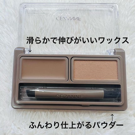 アイブロウワックス&パウダー W1 ライトブラウン/CEZANNE/アイブロウを使ったクチコミ(2枚目)