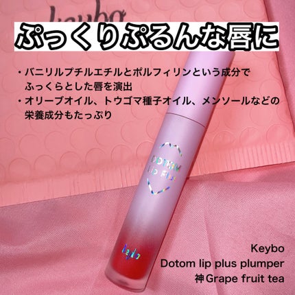 ドトムリッププラスプランパー/keybo/リッププランパーを使ったクチコミ(2枚目)