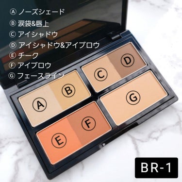 KATE 魂コレクション デザイニングシェードパレット３D BR-1 ウォームシェード/KATE/シェーディングを使ったクチコミ（2枚目）