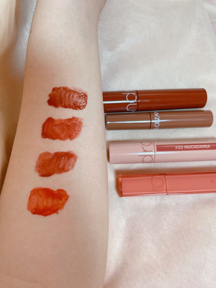 ジューシーラスティングティント/rom&nd/リップティントを使ったクチコミ(3枚目)