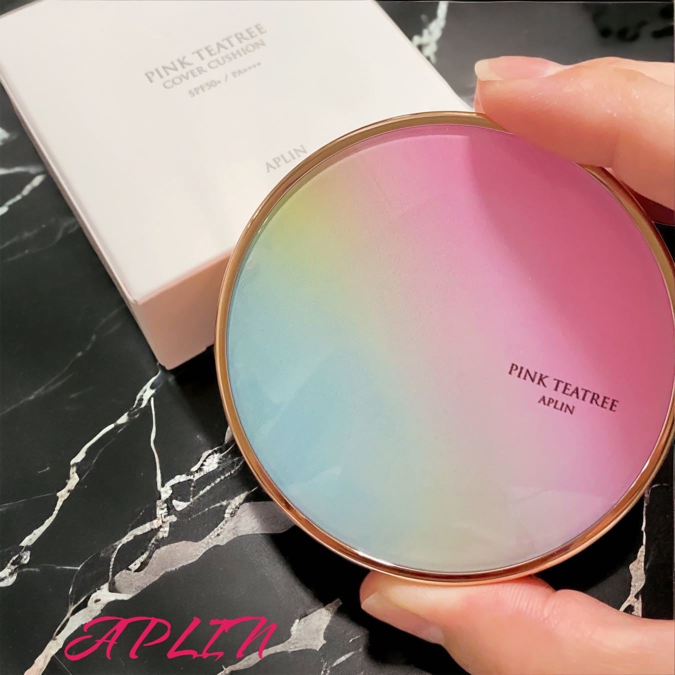 ピンクティーツリーカバークッション/APLIN/クッションファンデーションを使ったクチコミ(1枚目)